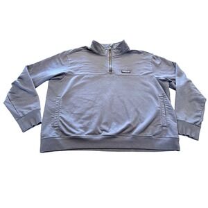 Patagonia Mens XL Organic Cotton Quarter Zip Pullover Sweatshirt Blue Gray